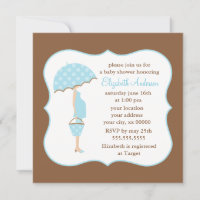 Blue Pregnant Mom Boy Baby Shower