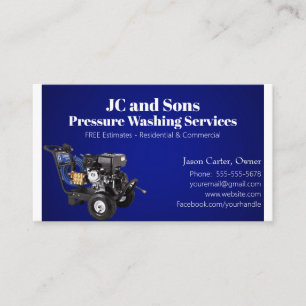 Blue Pressure Washing Company Business Card