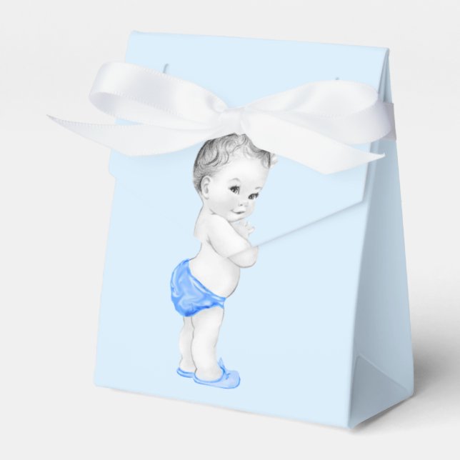 Blue Prince Baby Shower Favour Boxes (Front Side)