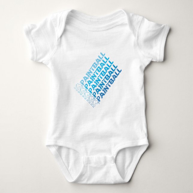 Blue Print Paintball Baby Bodysuit (Front)