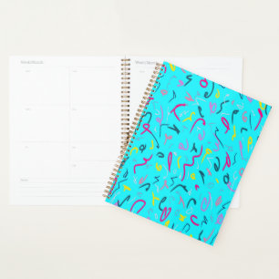 Blue Print with 90s Vibes Planner
