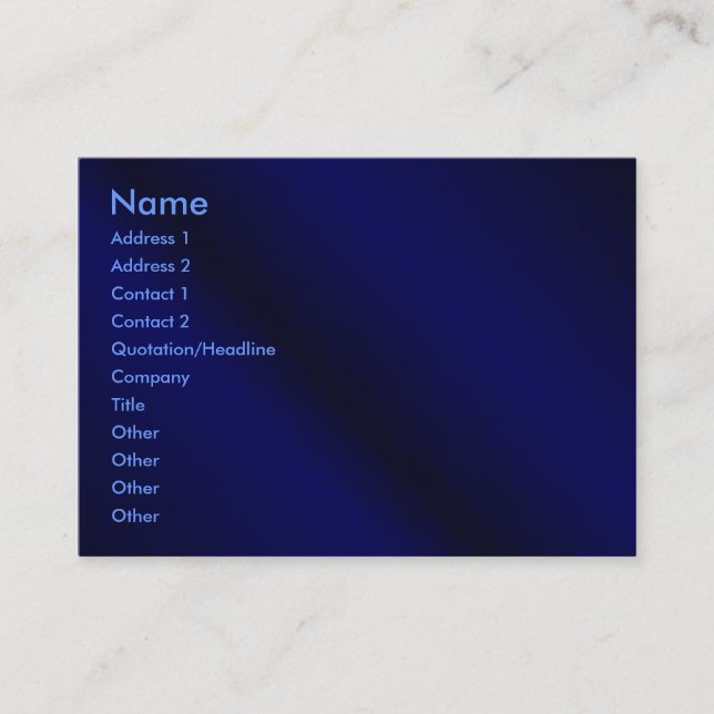 Blue Profile Card (Front)