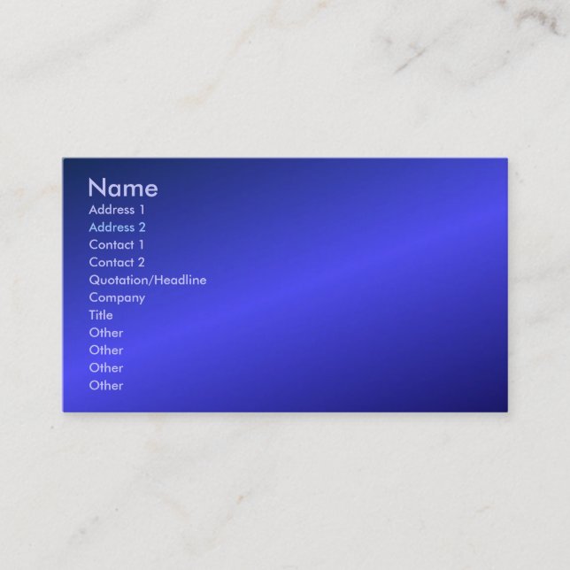 Blue Profile Card (Front)