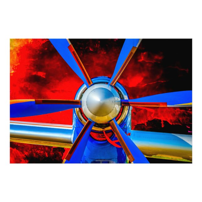 Blue Propeller Photo Print (Front)