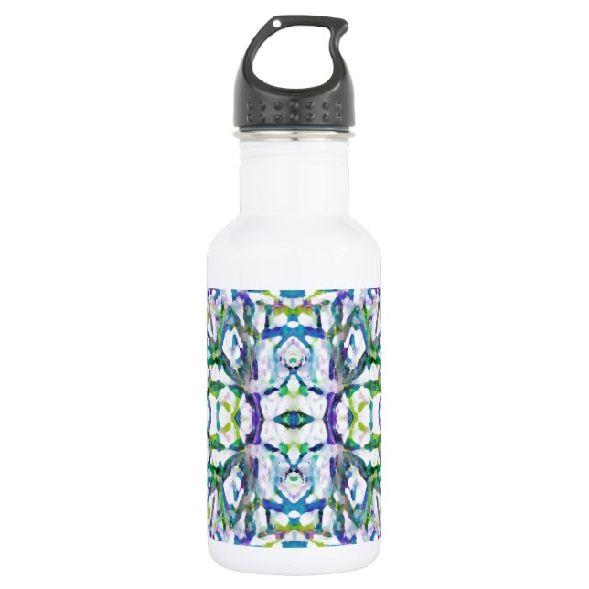 Blue Psychedelic Pattern 532 Ml Water Bottle (Front)