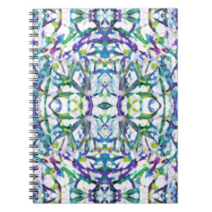 Blue Psychedelic Pattern Notebook