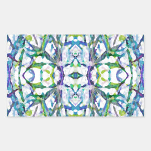 Blue Psychedelic Pattern Sticker