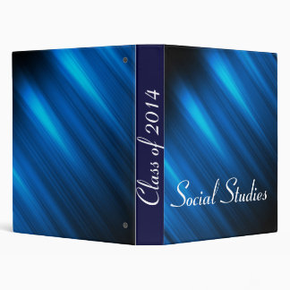 Blue Pulse Diagonal 3 Ring Binder Class of 2014