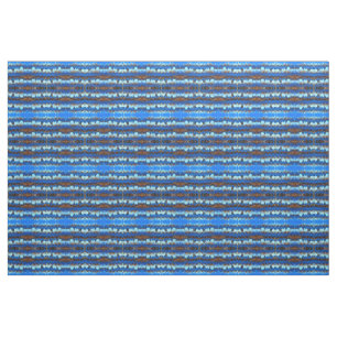 Blue pulse stripy fashion fabric