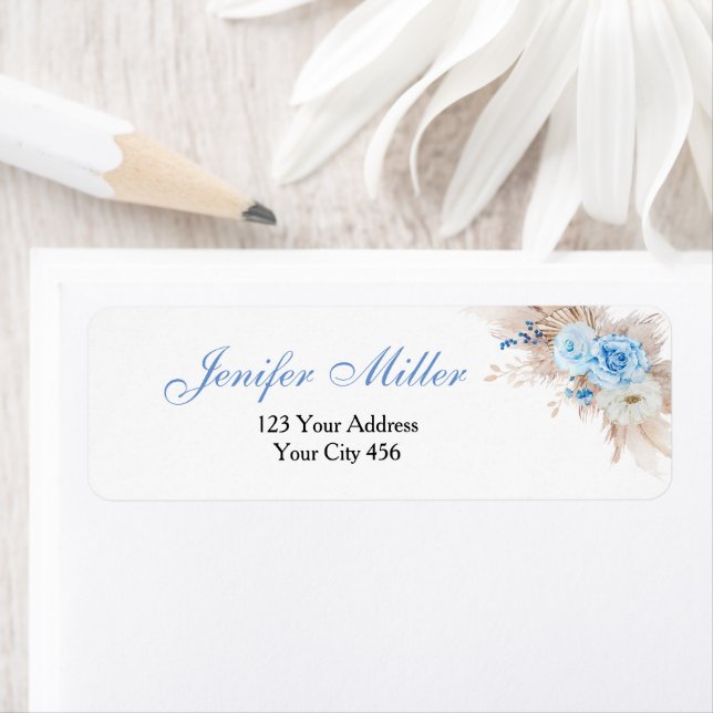 Blue Pumpkin Address Labels (Insitu)