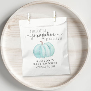 Blue Pumpkin Baby Boy Shower Thank You Favour Bag