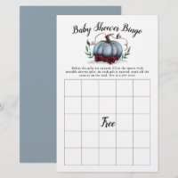 Blue Pumpkin Baby Shower Bingo Game