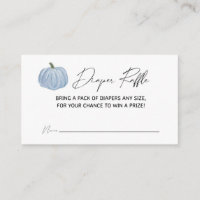 Blue Pumpkin Baby Shower Diaper Raffle
