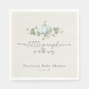 Blue Pumpkin Baby Shower Gender Neutral Napkins