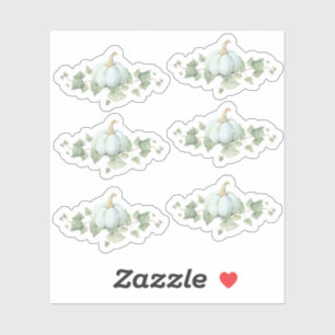 Blue Pumpkin Baby Shower Party Decor Sticker Sheet