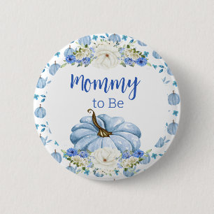 Blue Pumpkin Baby Shower Pin - Mommy to Be