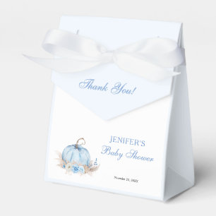 Blue Pumpkin Baby Shower Thank You Favor Box