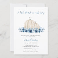 Blue Pumpkin Bilingual Spanish English Baby Shower