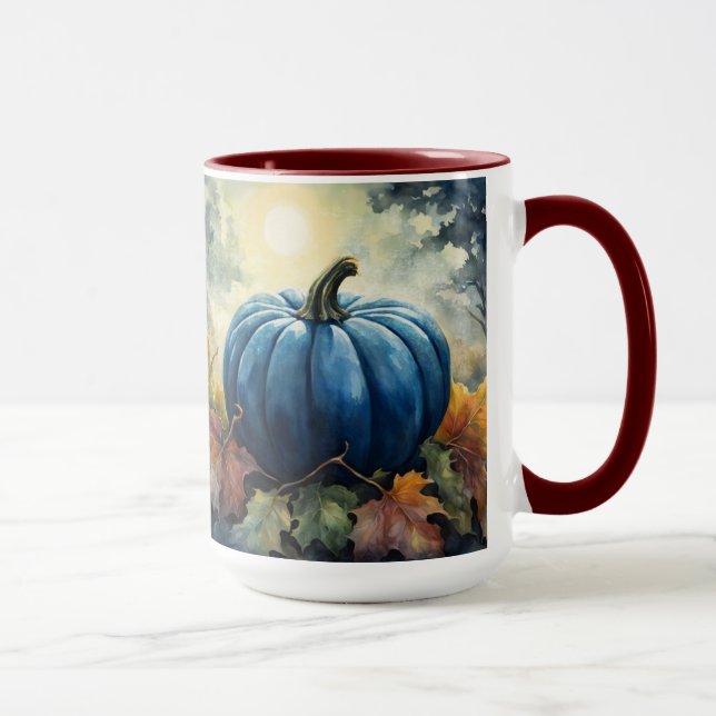 Blue Pumpkin - Coffee Mug, Cup, Mug (Right)