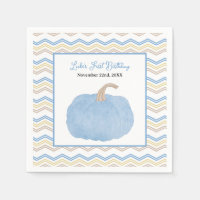 Blue Pumpkin First Birthday Napkins