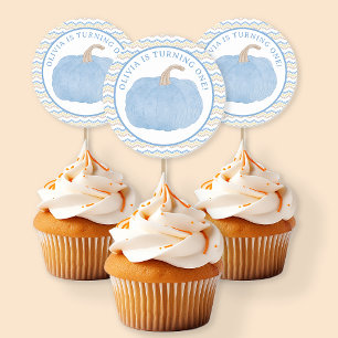Blue Pumpkin First Birthday Stickers