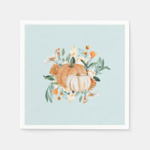 Blue Pumpkin Floral Fall Colours,