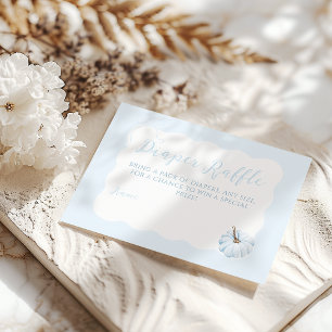 Blue Pumpkin It's a Boy Modern Fall Baby Shower Enclosure Card