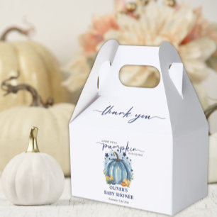  Blue Pumpkin On His Way Fall Boy Baby Shower  Favor Box