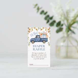 Blue Pumpkin Truck Foliage Diaper Raffle Insert