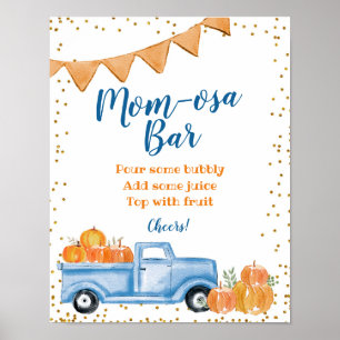 Blue Pumpkin Truck Mimosa Bar Signage Poster