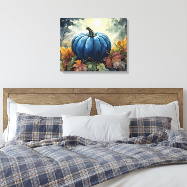 Blue Pumpkin - Wrapped Canvas (Insitu(Bedroom))