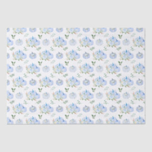 Blue Pumpkins Floral Tissue Paper