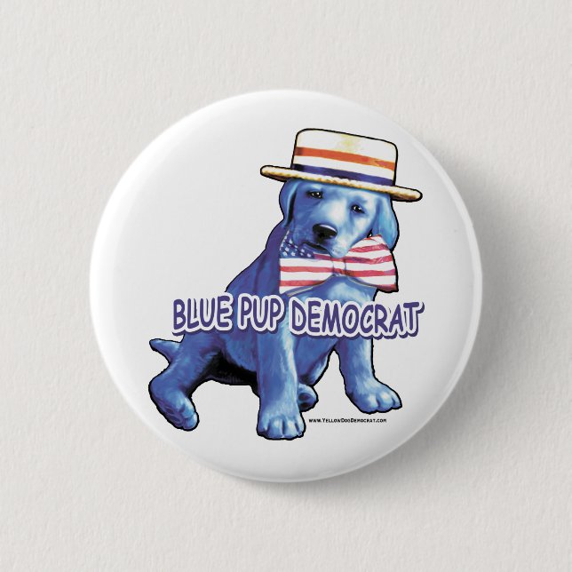 Blue Pup Button  (Front)
