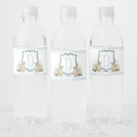 Blue Puppy Dog Baby Shower Water Bottle Labels