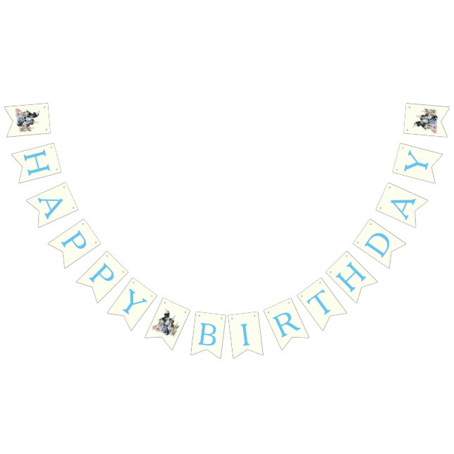 Blue 🐶 Puppy Dog Themed Birthday Party Bunting Flags (All)
