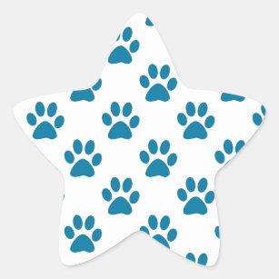 blue paw print stickers zazzle