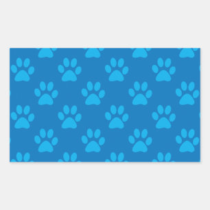 Blue puppy paws pattern sticker