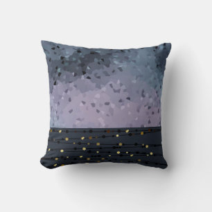 Blue-purple, abstraction throw pillow