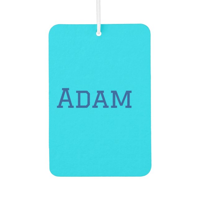 Blue purple add name text back to school message s air freshener (Front)