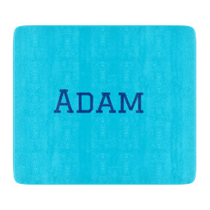 Blue purple add name text back to school message s cutting board