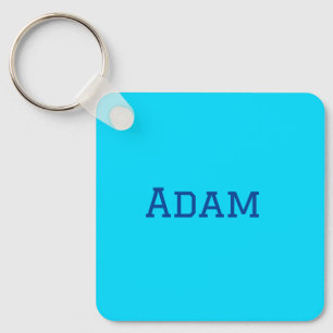 Blue purple add name text back to school message s keychain