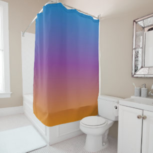 Blue, Purple and Orange Gradient Shower Curtain