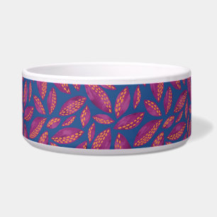 Blue Purple Autumn Leaves pet bowl