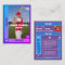 Blue/Purple Baseball Trading Card - Custom Stats