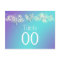 Blue purple beach starfish table number