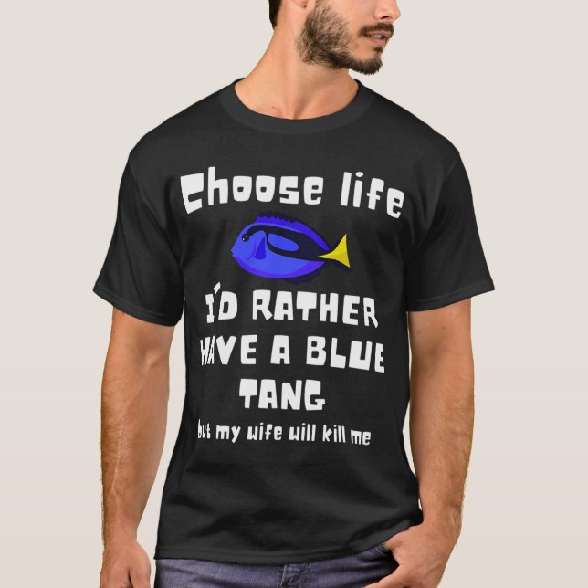 Blue purple betta fish T-Shirt (Front)