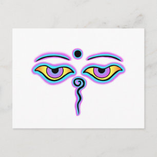 Blue & Purple Buddha Eyes.png Postcard