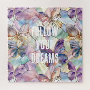 Blue Purple Butterflies Jigsaw Puzzle