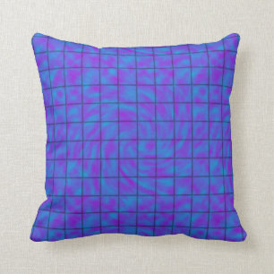 Blue/Purple Chocolate Bar Throw Pillow