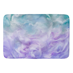 Blue & purple cloud swirl bath mat
